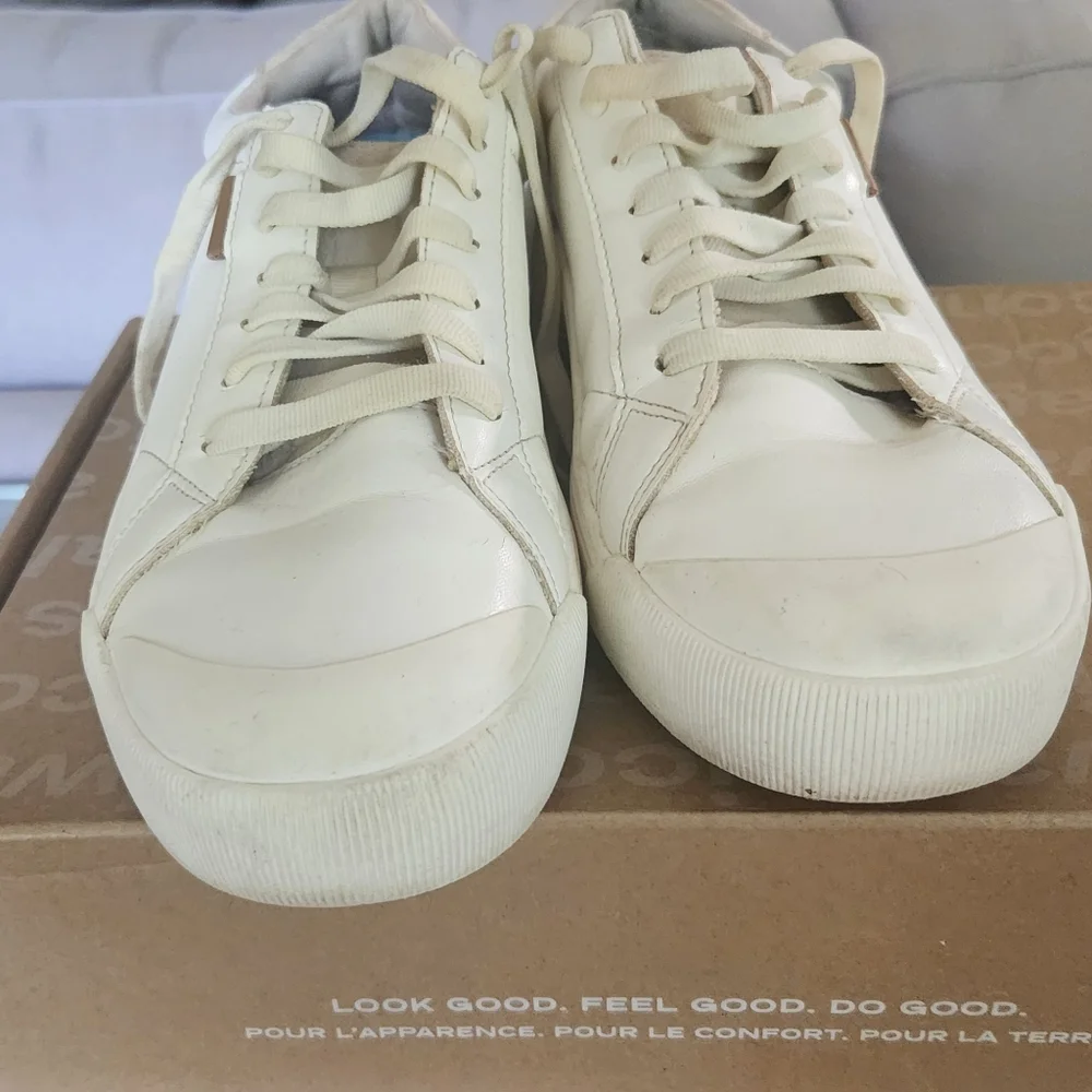 Dr. Scholl's Off-White Leather  Platform Shoes Size 9 - Picture 2 of 5